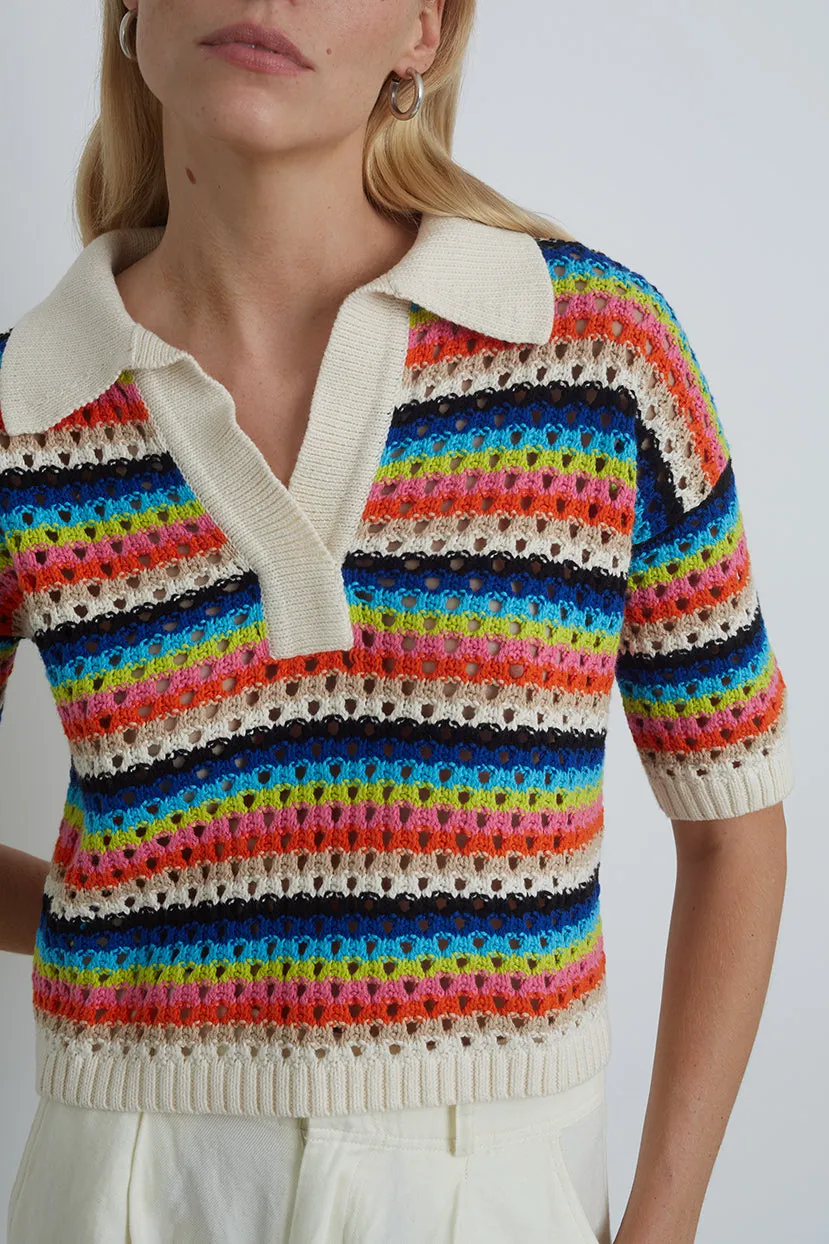 Nina Strip Polo - Multi Color