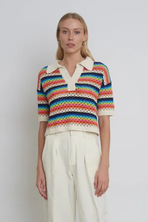 Nina Strip Polo - Multi Color