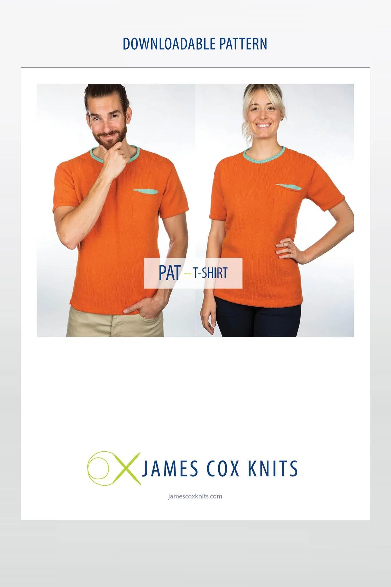 Pat T-Shirt Designer Knitting Pattern
