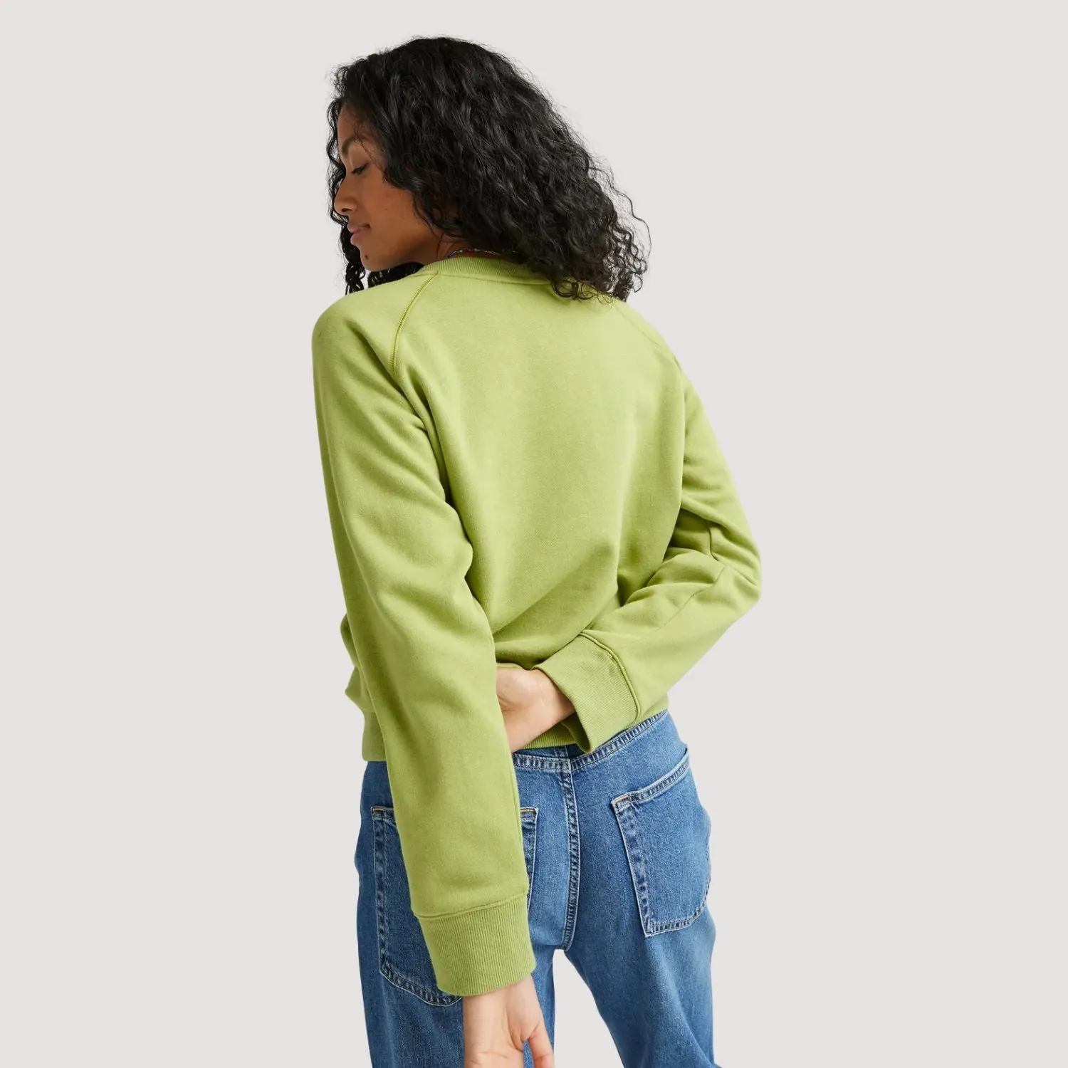 Recycled Fleece Sweatshirt (Green Lawn)