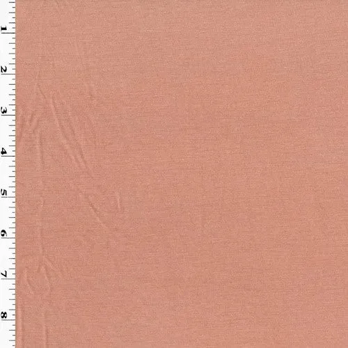 Salmon Beige Slub Jersey Knit Fabric