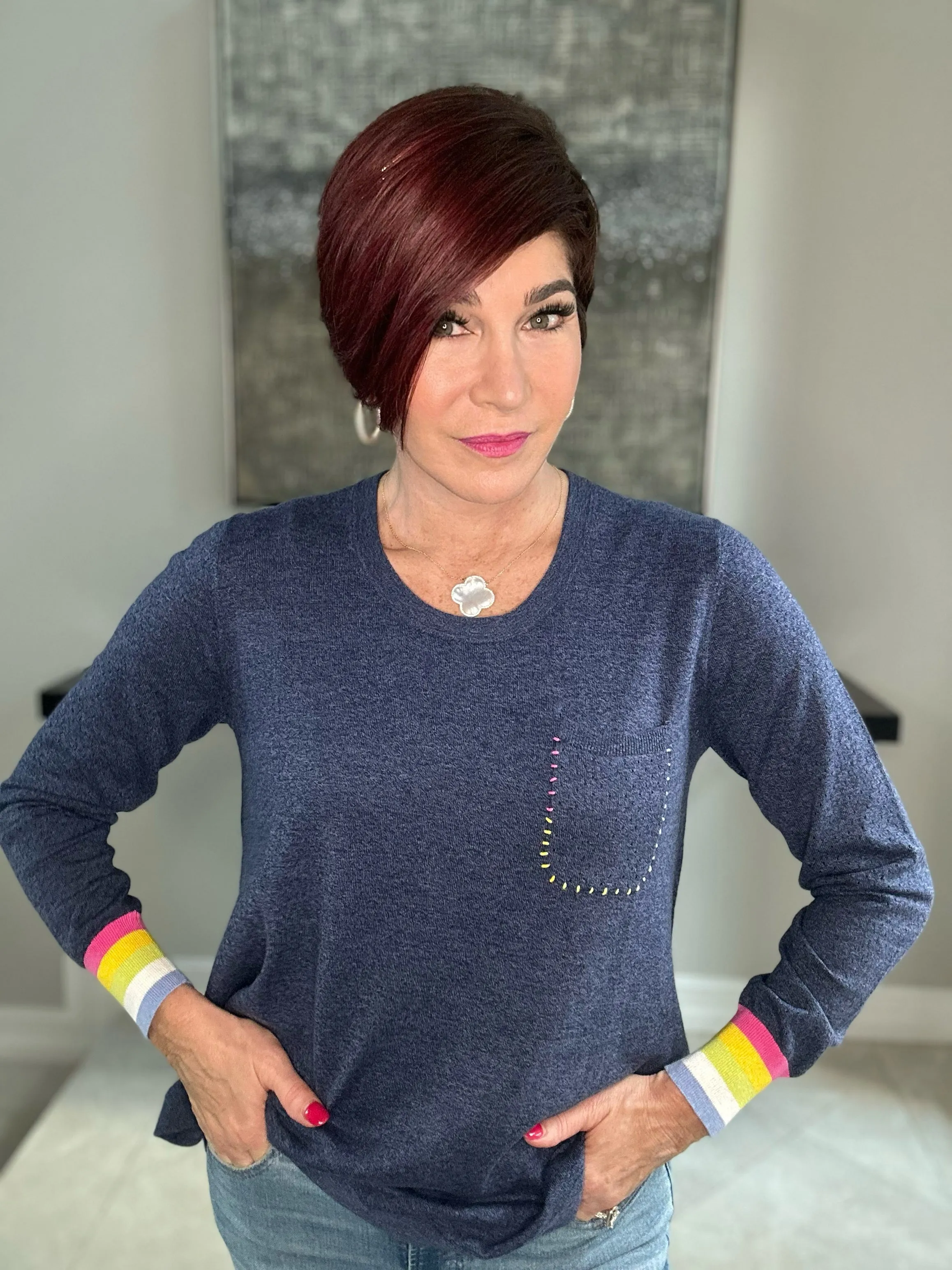Stitch Pocket Sweater