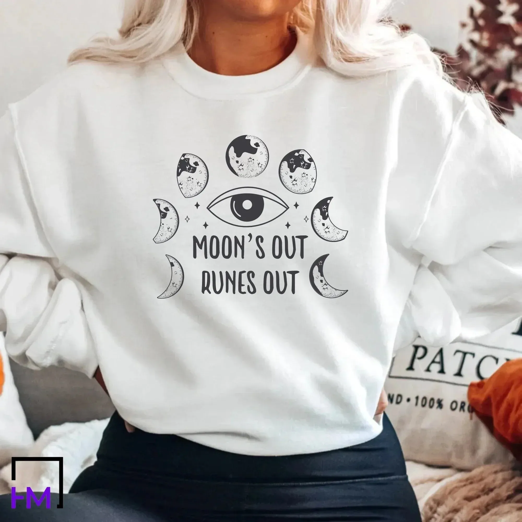 Sun and Moon Shirt, Celestial Boho Gifts for Women, Mystical Bohemian Sweater, Astronomy Lover T-Shirt, Third Eye Top, Tarot Cards Clothing