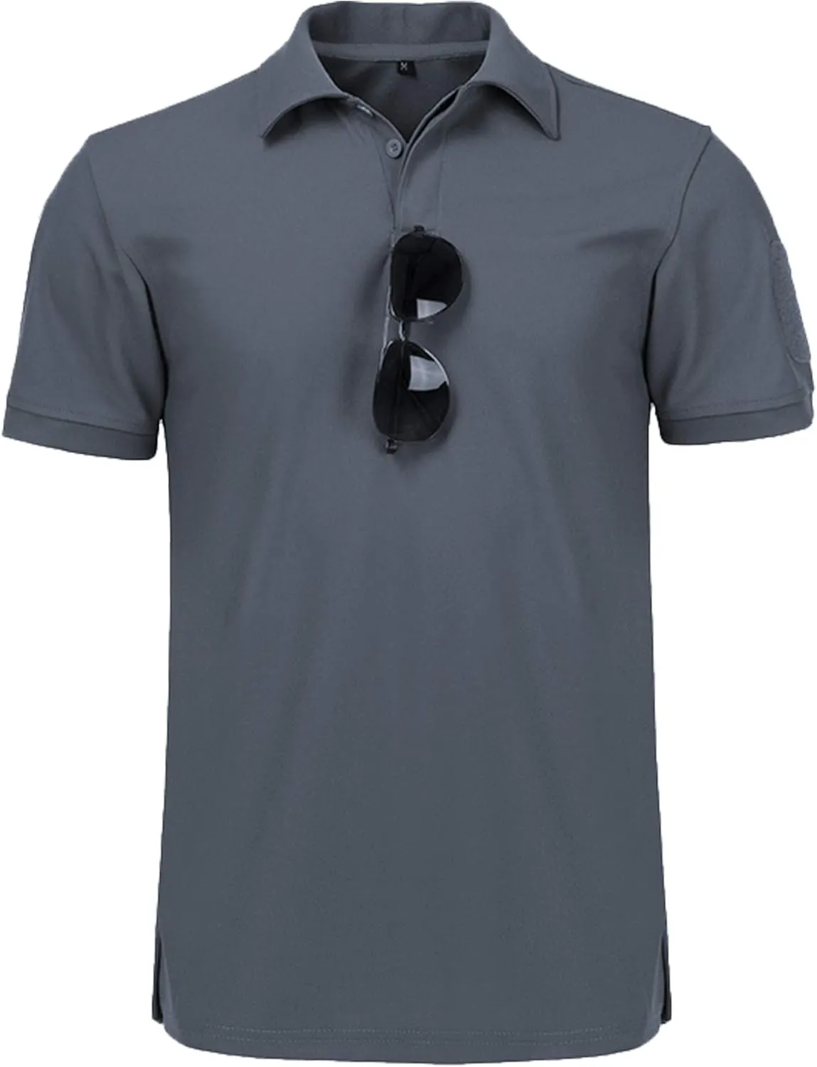 SWISSWELL Men's Tactical Polo Shirt Short Sleeve Army Combat Polo Shirts Military T-Shirt Fast Dry Summer Outdoor