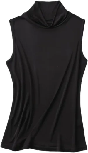 Tank Tops for Women,Mulberry Silk Sleeveless Layering Shirt, Lightweight Stretchy Undershirt,Loose Fit