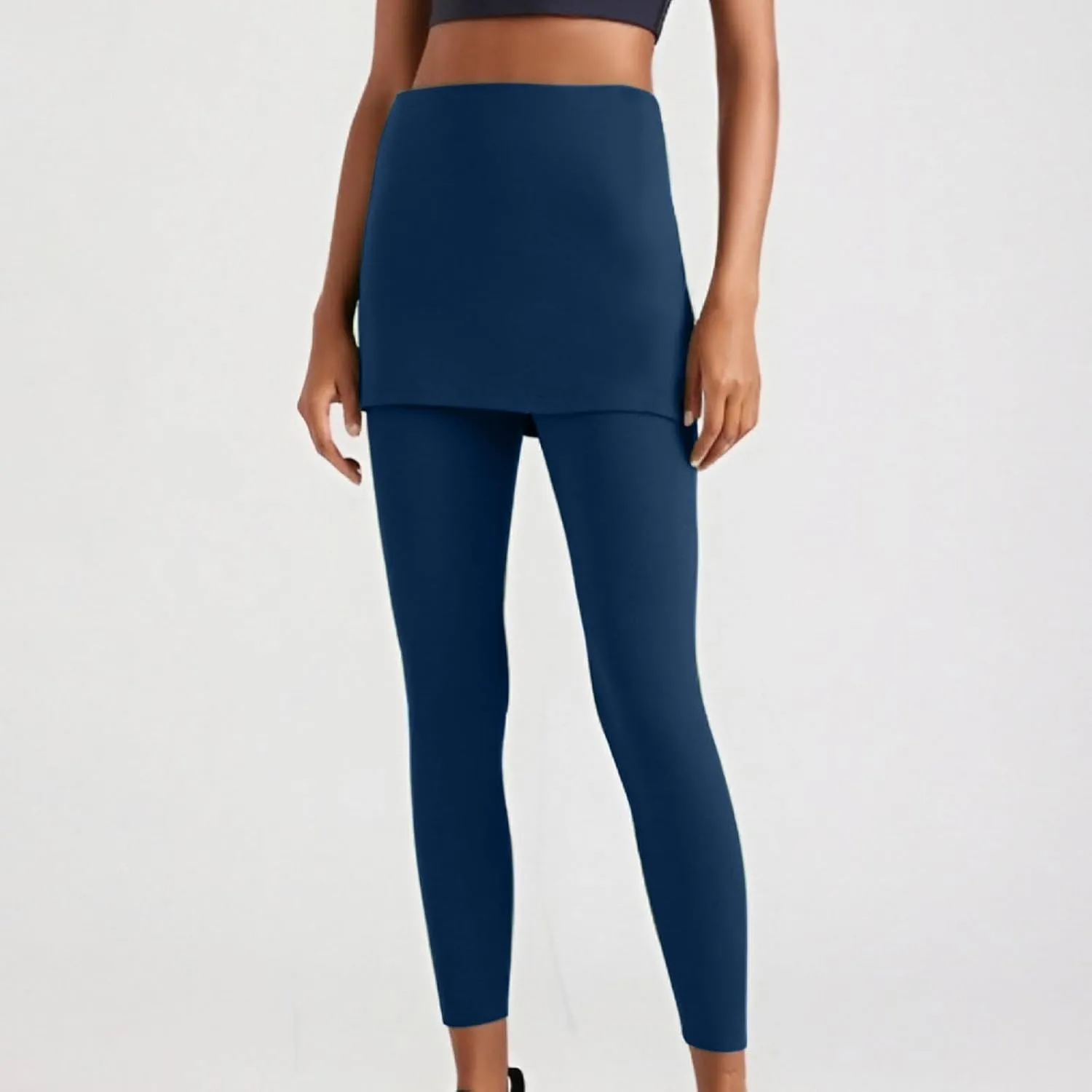Tennis Skirted Leggings with Pockets for Women Active Skort Athletic Ruffle Pleated Golf Skapri with Skirts