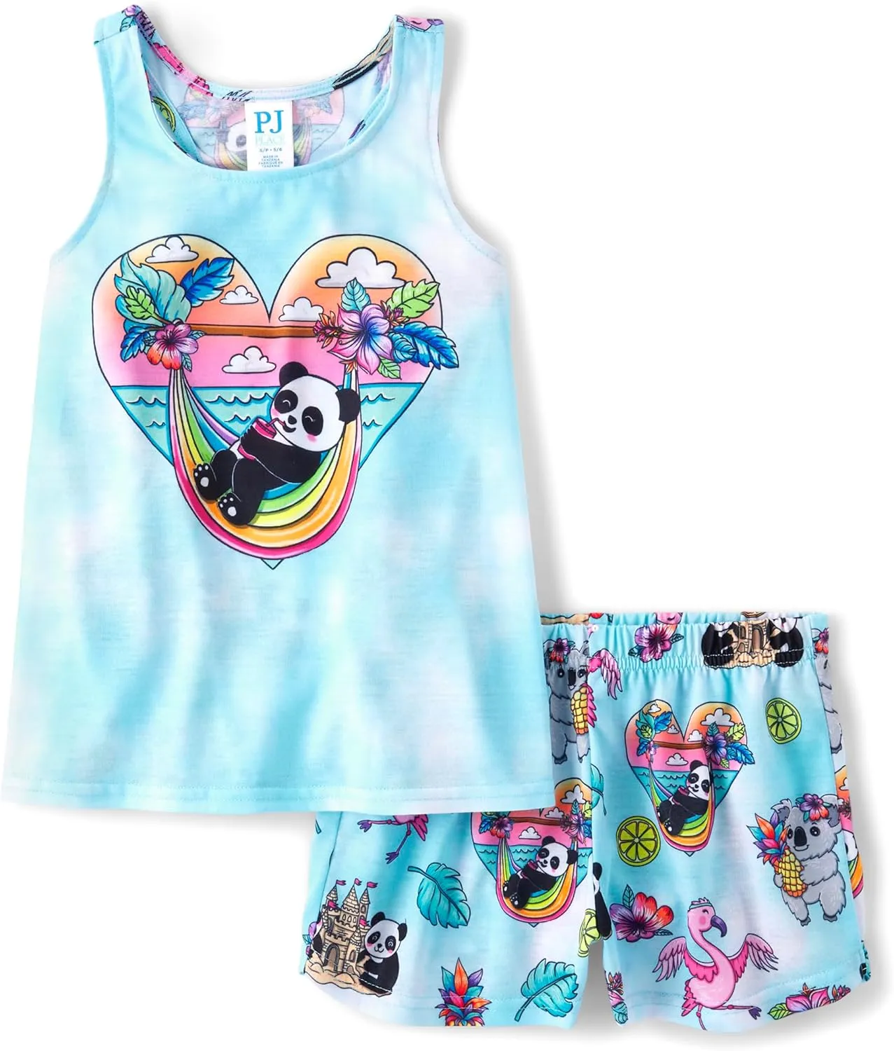 The Children's Place,Girls,Sleeveless Tank Top and Shorts 2 Piece Pajama Set
