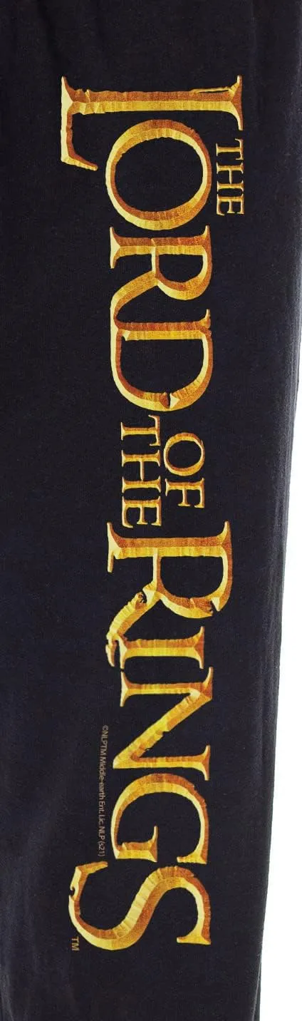 The Lord of The Rings Men's Film Trilogy Logo Sleepwear Lounge Bottoms Pajama Pants