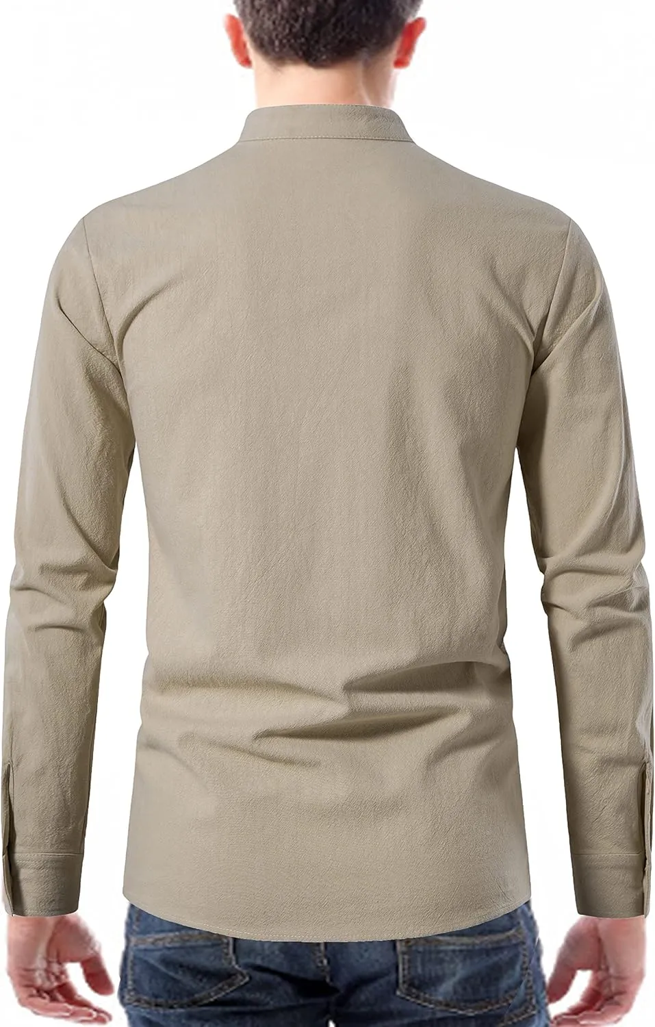 TOONRAIN Men's Linen Medieval Gothic Renaissance Shirt, Retro Lace-up Long Sleeve Shirts for Viking Pirate Hippie Costume