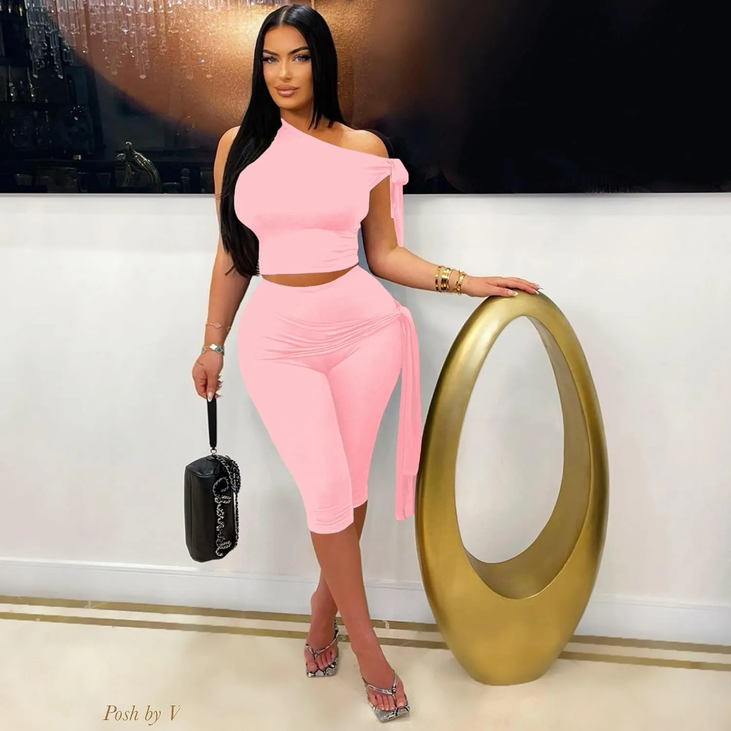 Two Piece Sets for Women Summer Outfits Off The Shoulder Tops Pants Sets Sexy Jumpsuits Vacation Outfits Matching Sets