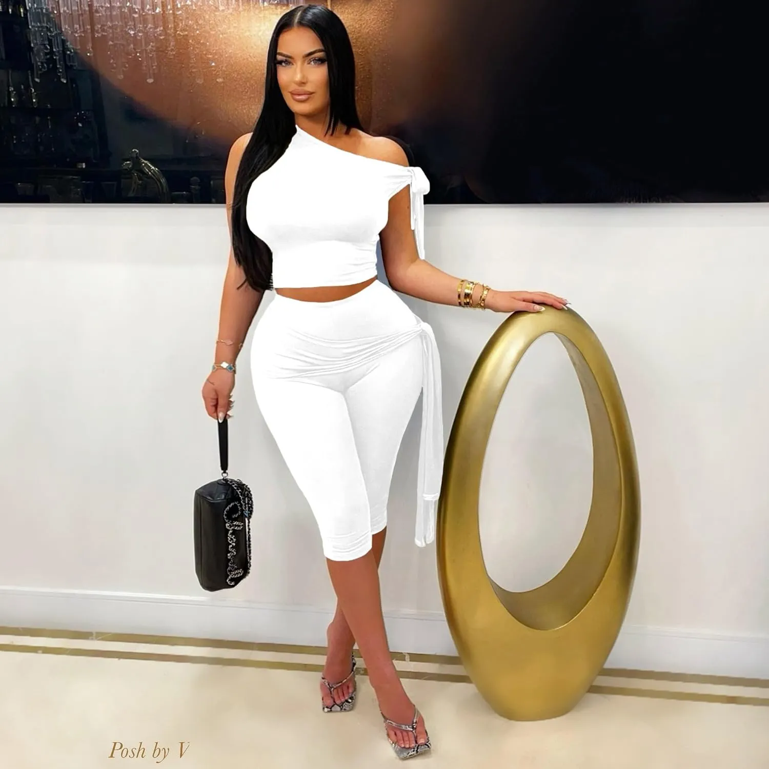 Two Piece Sets for Women Summer Outfits Off The Shoulder Tops Pants Sets Sexy Jumpsuits Vacation Outfits Matching Sets