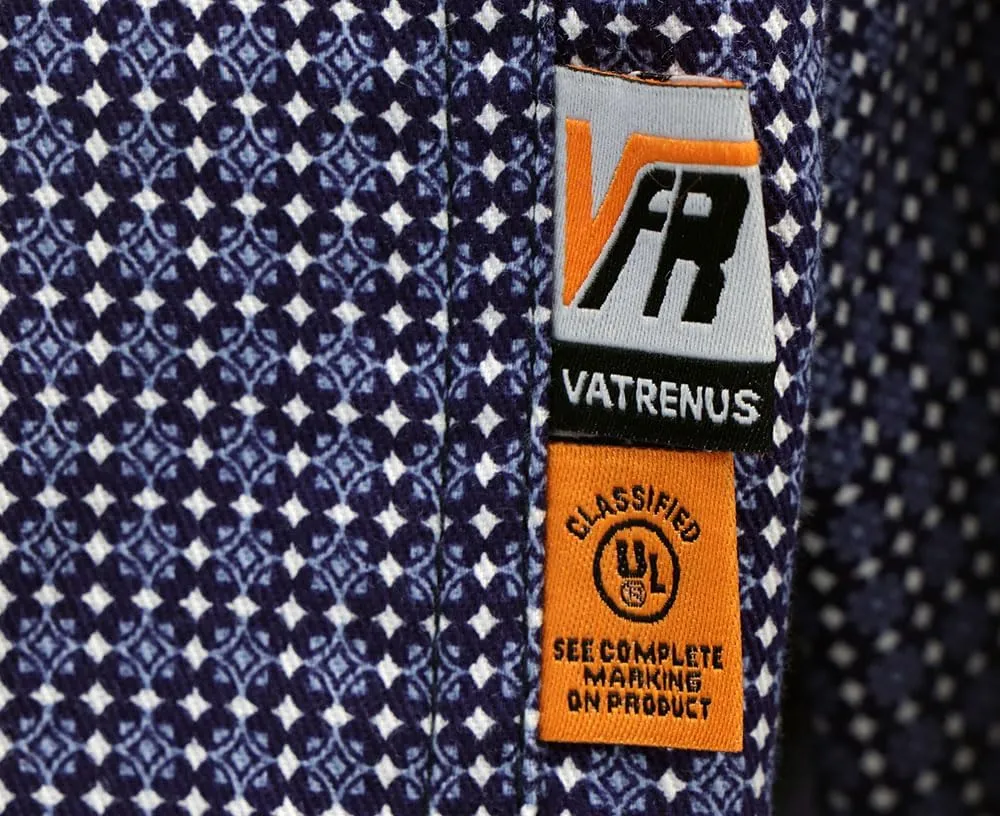 VATRENUS FR Shirts for Men Print Plaid 6.5oz Flame Resistant 100% Cotton Men's Pre-Washed Fire Retardant Work Shirt