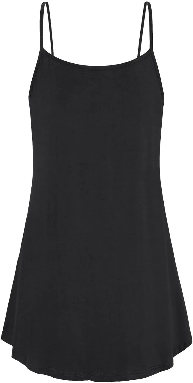 Viracy Women's Summer Button V Neck Pleated Spaghetti Strap Camisole Tank Tops (M-3XL)