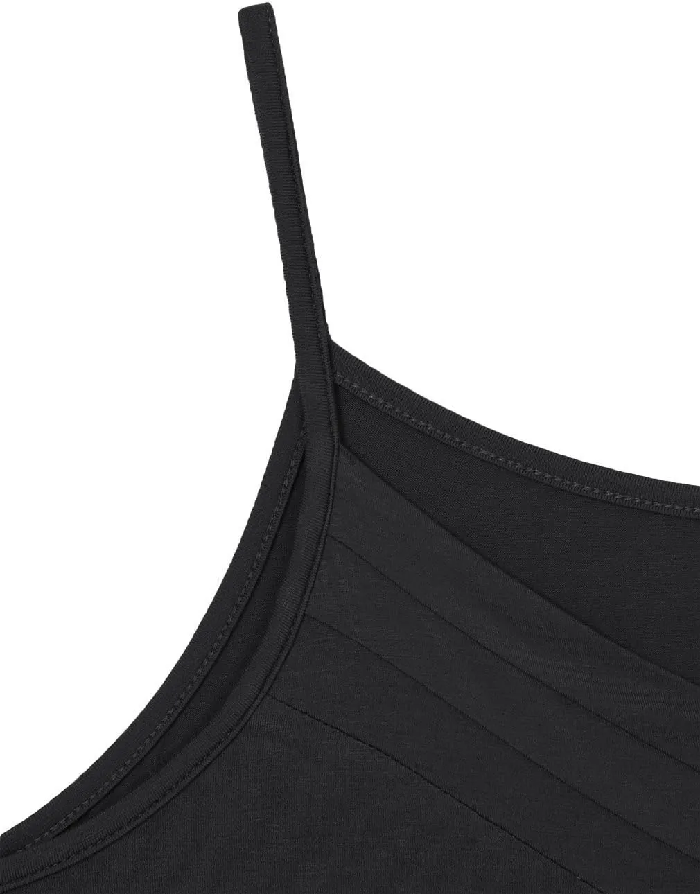 Viracy Women's Summer Button V Neck Pleated Spaghetti Strap Camisole Tank Tops (M-3XL)