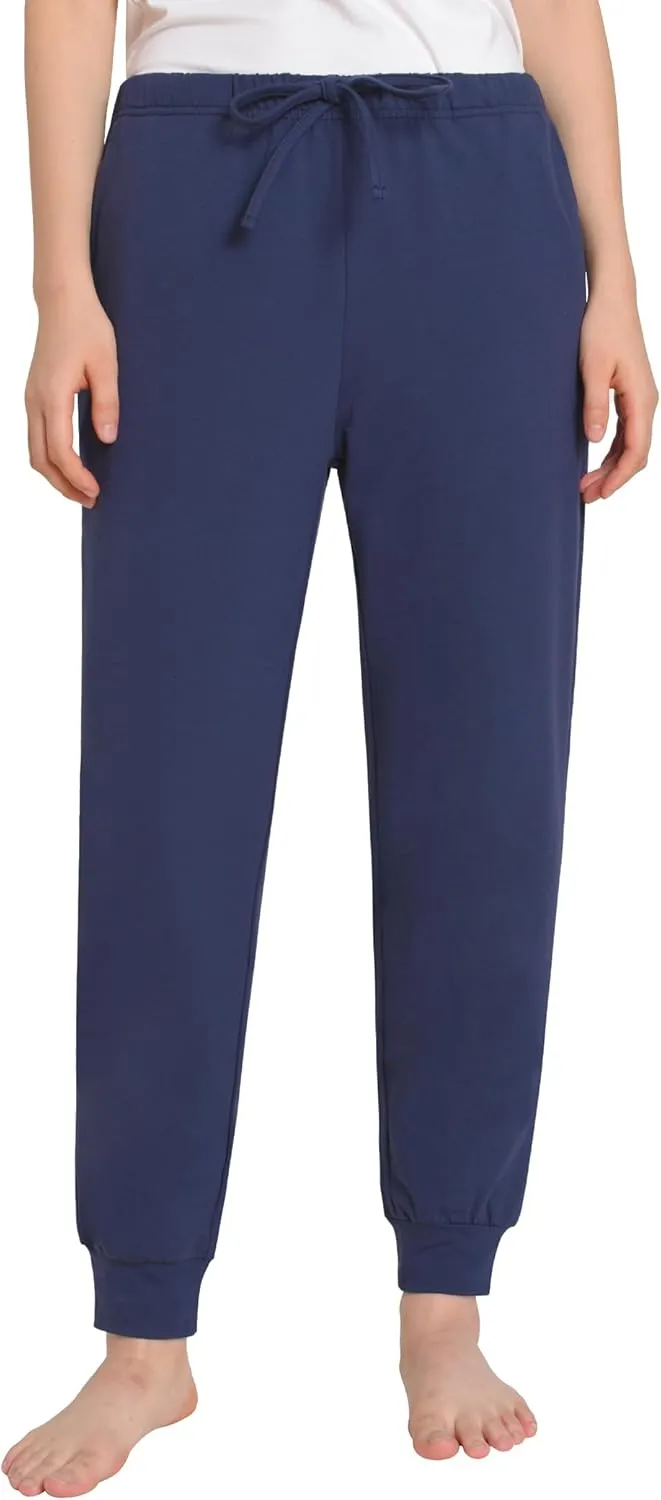 Weintee Women's Petite Cotton Pajama Jogger Pants with Pockets