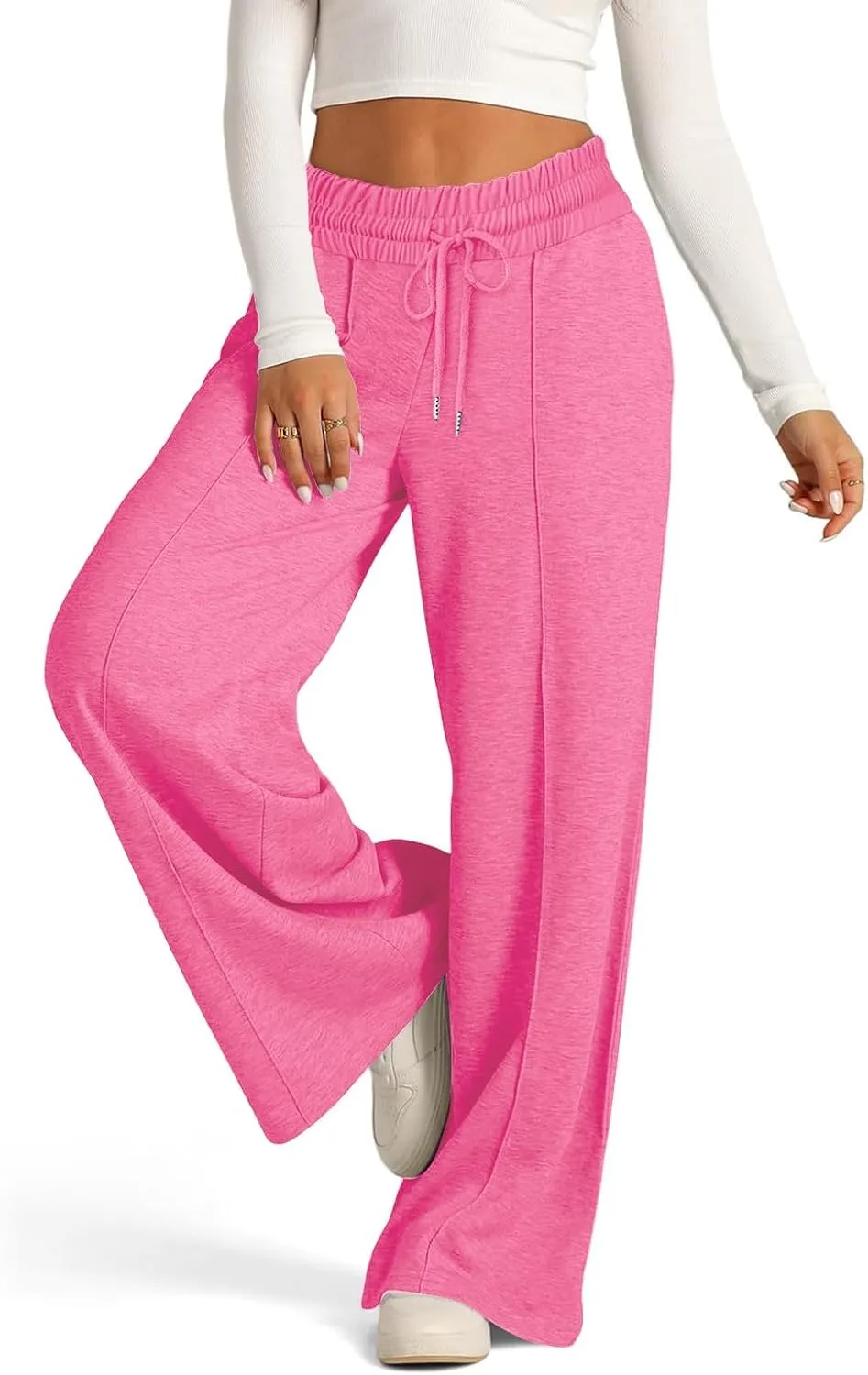 Wide Leg Pants for Women, High Waisted Straight Leg Pants Wide Cotton