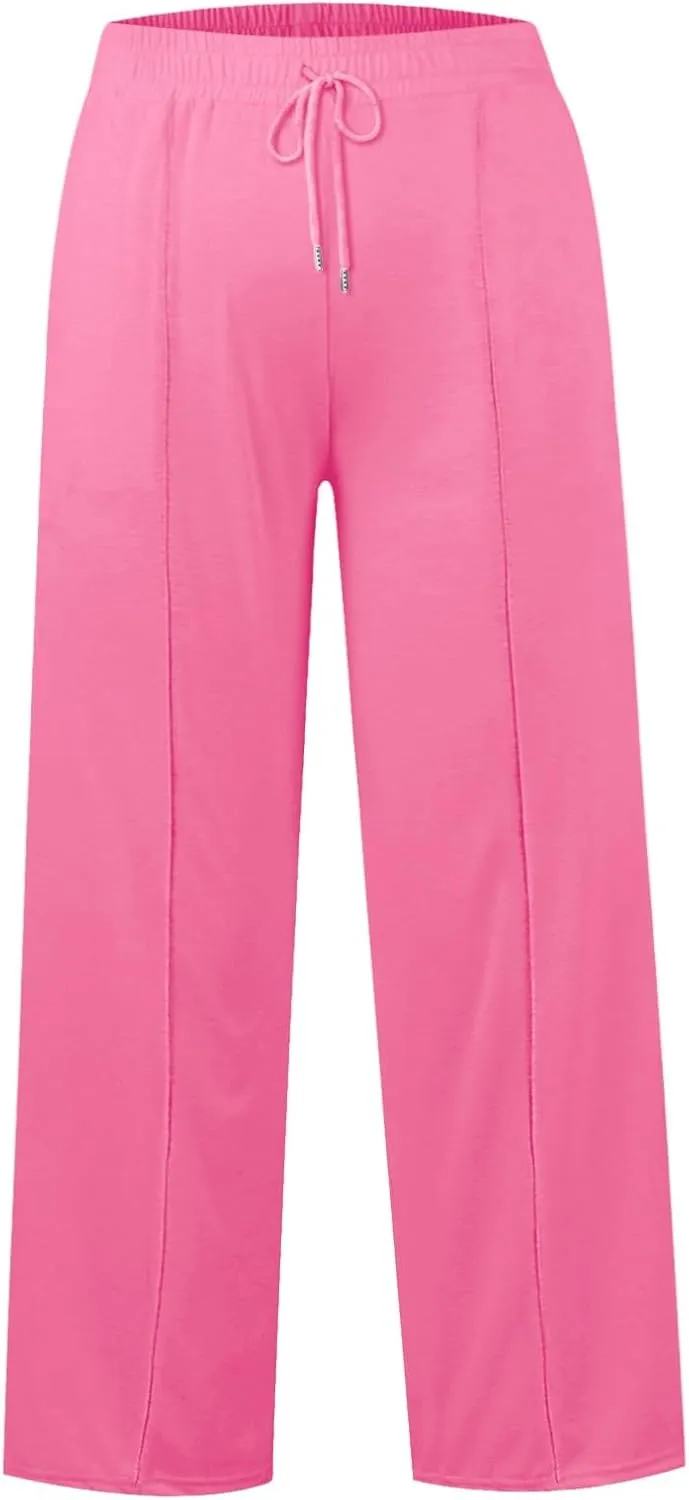 Wide Leg Pants for Women, High Waisted Straight Leg Pants Wide Cotton