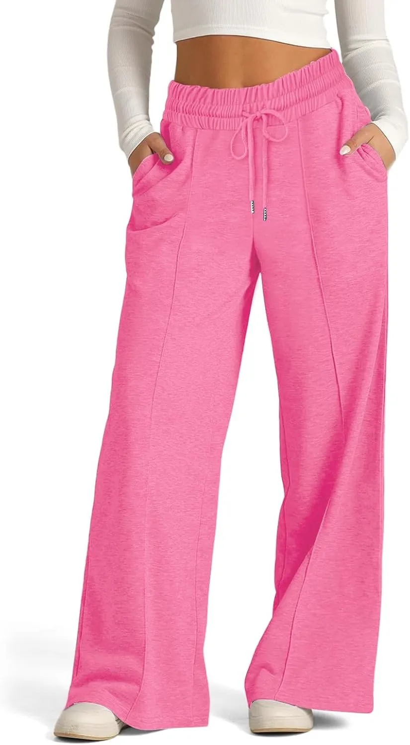 Wide Leg Pants for Women, High Waisted Straight Leg Pants Wide Cotton