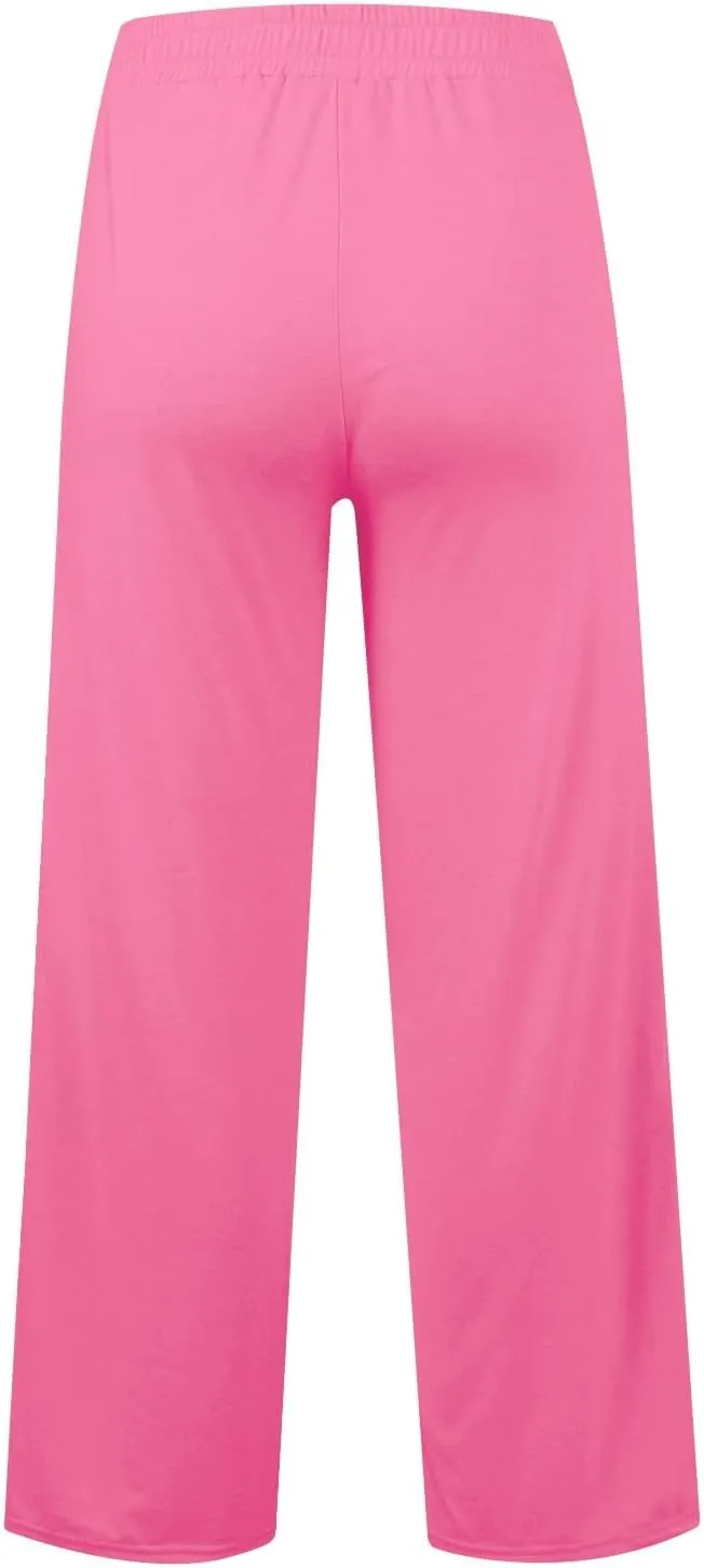 Wide Leg Pants for Women, High Waisted Straight Leg Pants Wide Cotton