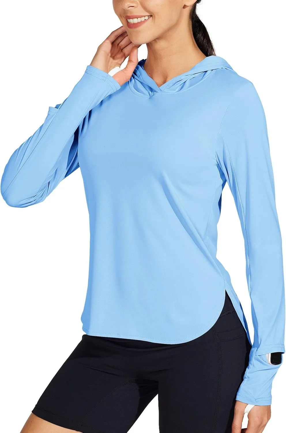Willit Women's Sun Shirts Hoodie UPF 50  SPF Long Sleeve Hiking Lightweight Quick Dry UV Protection Outdoor Clothing