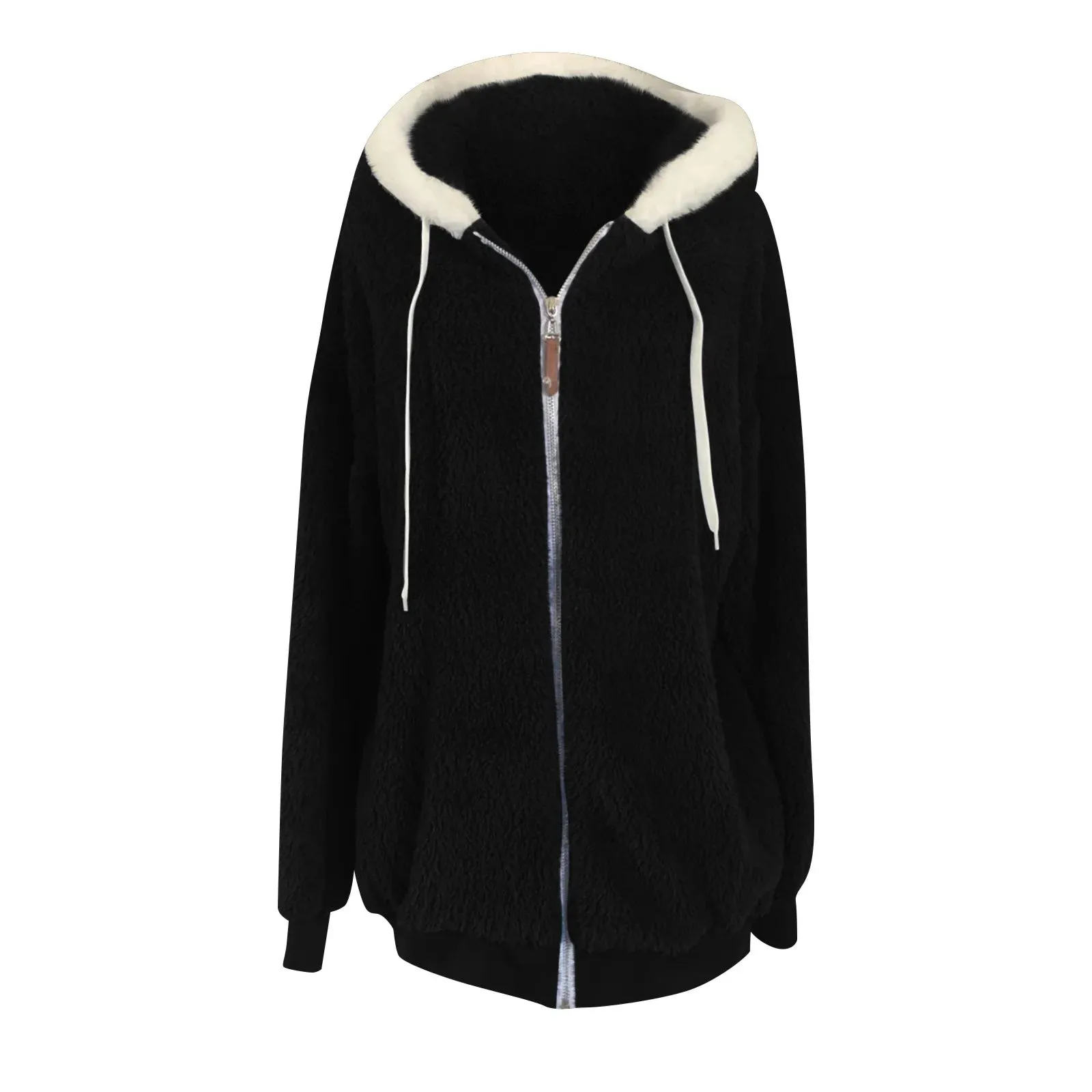 Women Clearance All 2024! Plus Size Winter Coats for Women, Women Plus Size Winter Warm Loose Plush Zip Hooded Jacket Coat Shacket Jacket for Fall, Winter Gift for Women