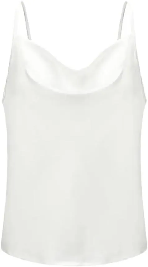 Women Silk Satin Vest Summer Casual Spaghetti Camisole Sleeveless Going Out Beach Basic Tops