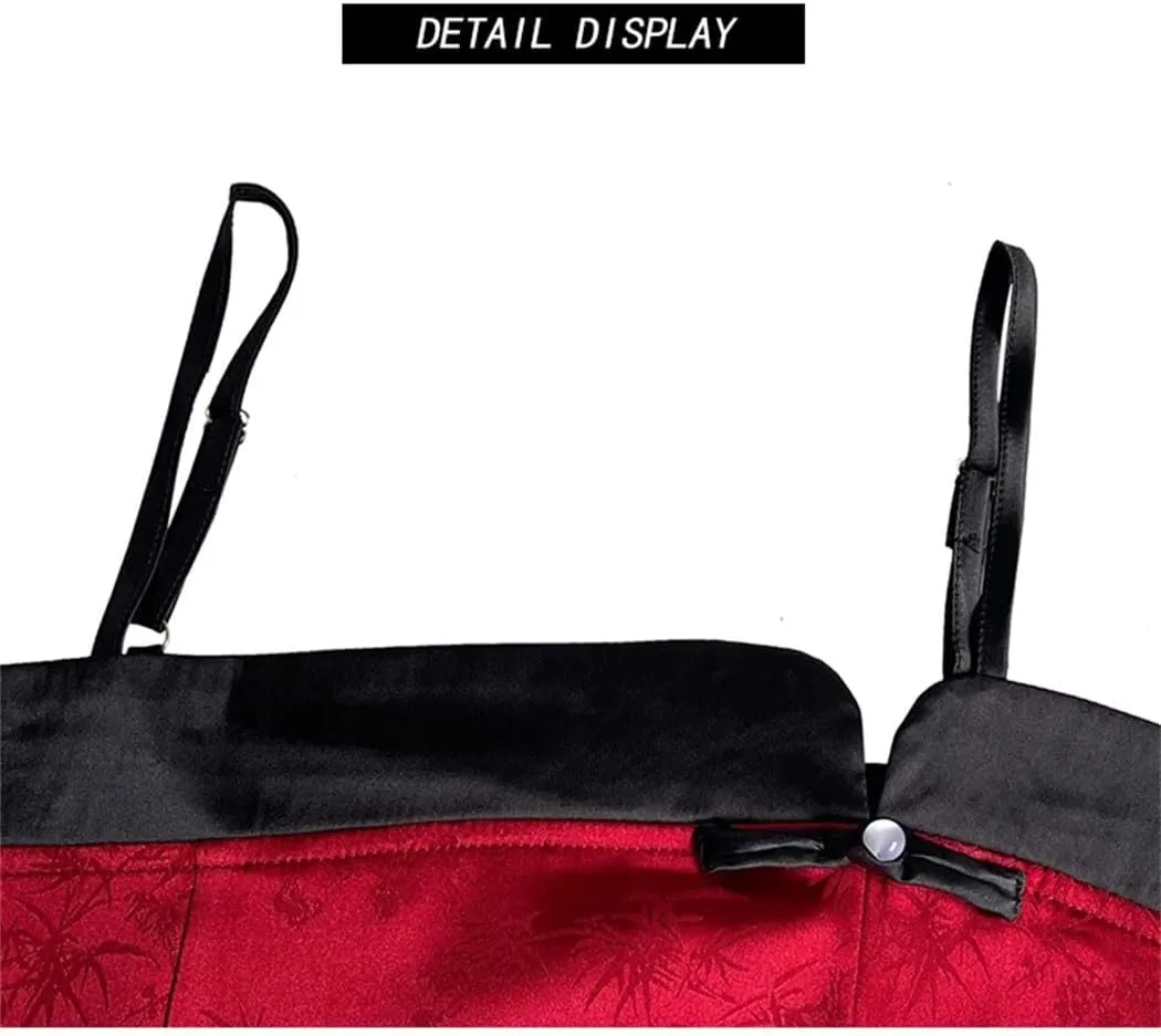 Women's Chinese Style Satin Jacquard Camisole 2025 Spring Summer Spaghetti Strap Backless Tank Tops