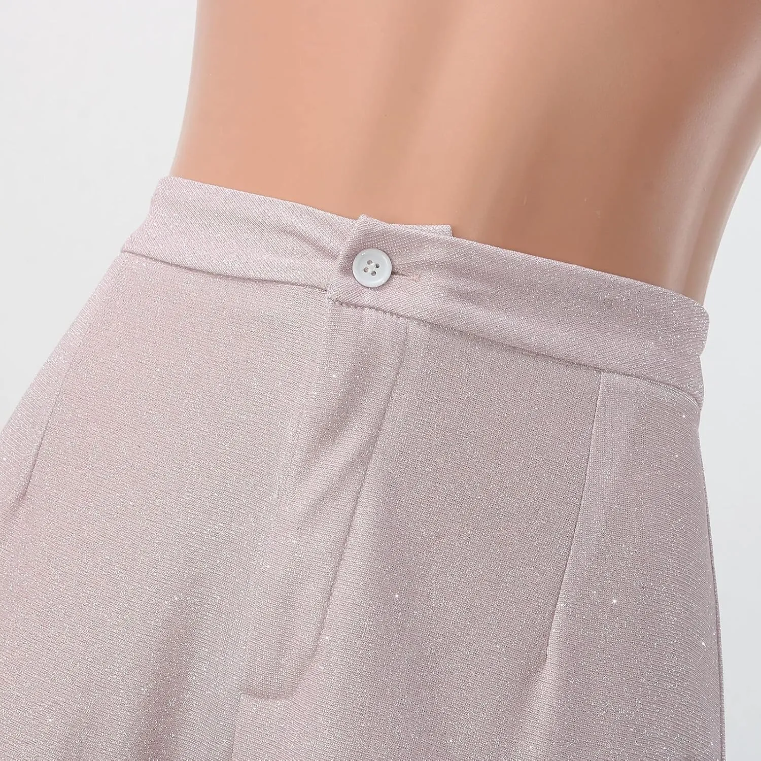 Womens Sequin Flare Pant Women's High Waisted Sequin Loose Drape Wide Leg Pants Fashion Casual Lounge Workout