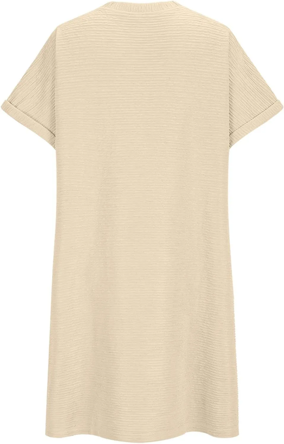 Womens Summer Dresses Fashion 2025 Short Sleeve Crewneck Mini Shirt Dress Casual Beach Vacation Sundress with Pocket