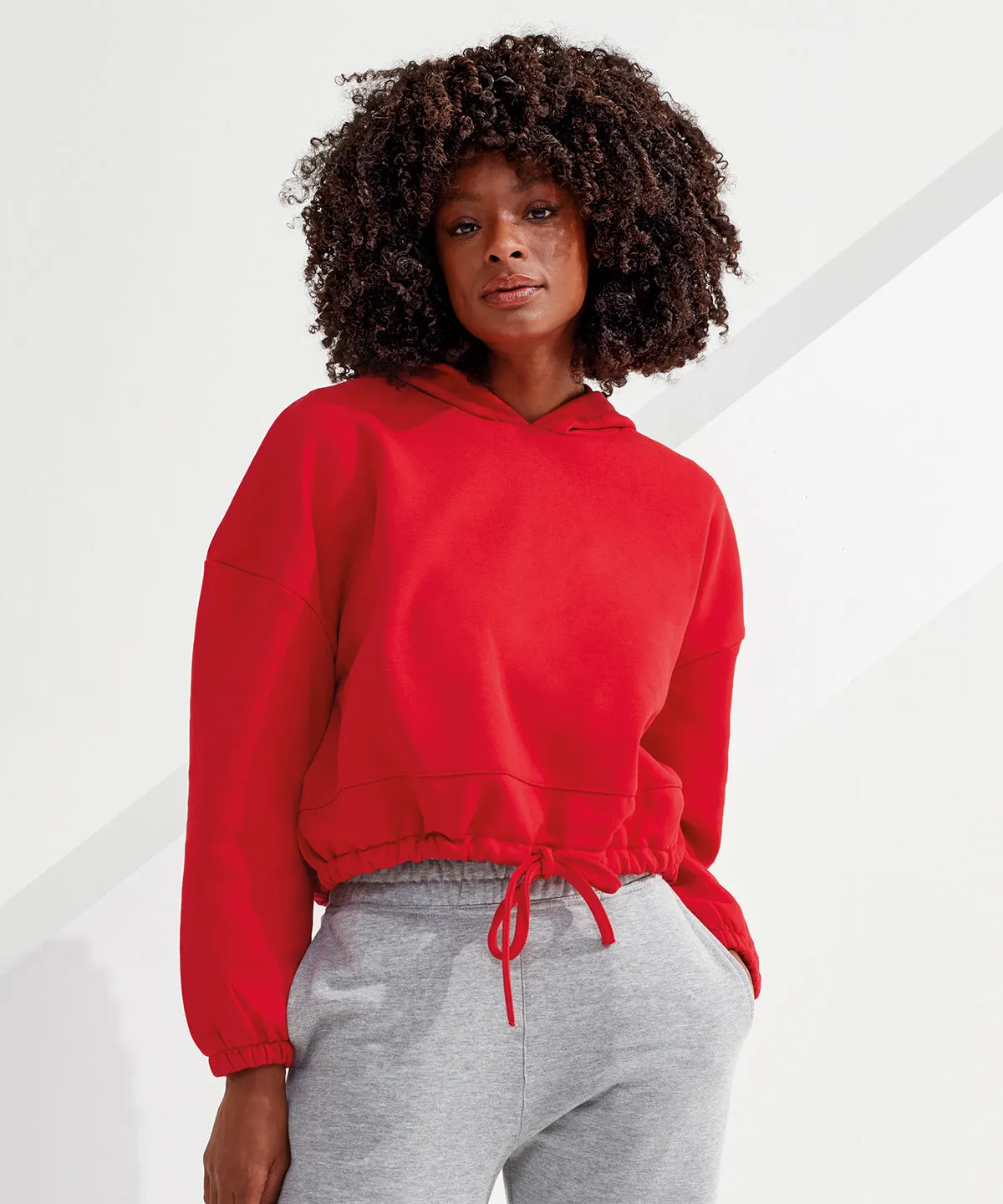Womens TriDri® cropped oversize hoodie | Natural