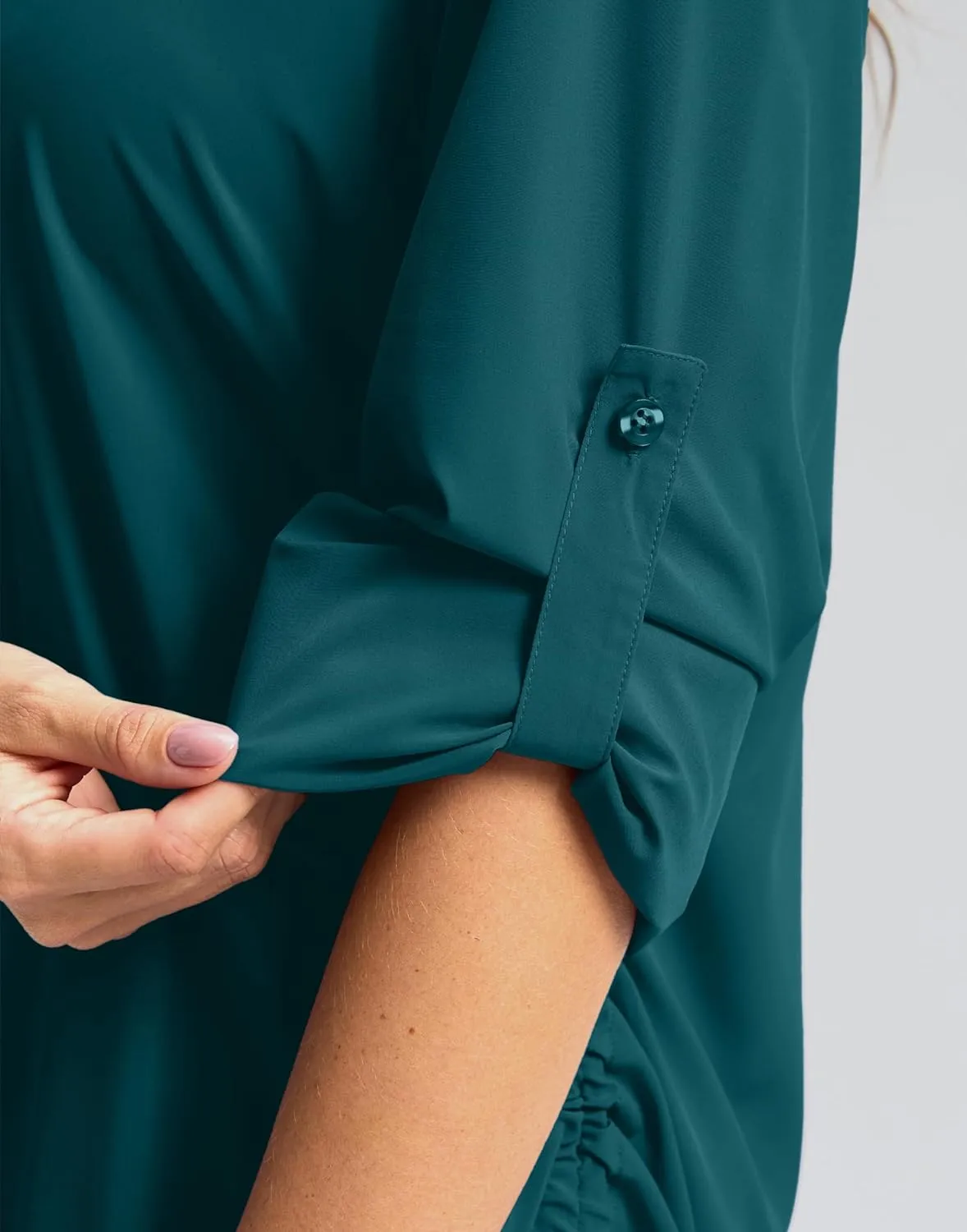 Women's UPF 50  Long Sleeve UV Sun Protection Shirts Fishing Hiking Button Down Dress Shirt Swim Cover Up for Women