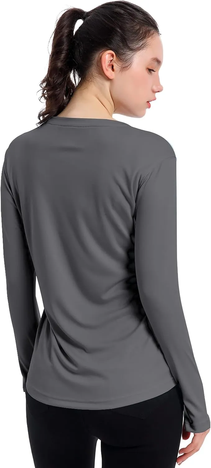 Women's UPF 50  UV Sun Protection Shirt Outdoor Performance Long Sleeve Rash Guard Shirts for Hiking,Swim,Fishing