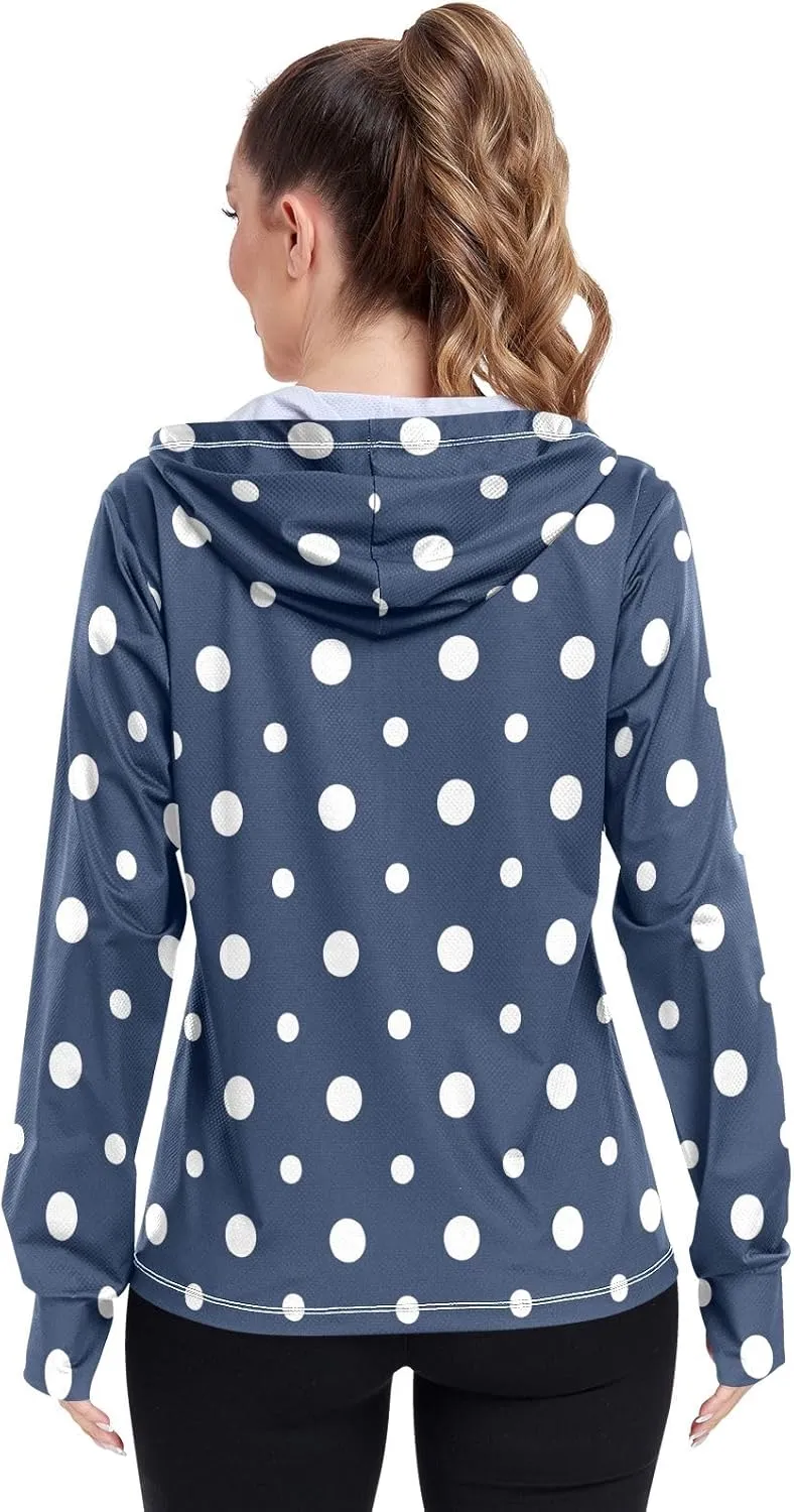 Womens Upf Hoodie Purple Pink Gradient UV Cooling Hoodie Summer Clothing Long Sleeve Spf 50 Quick Dry Cooling Shirts