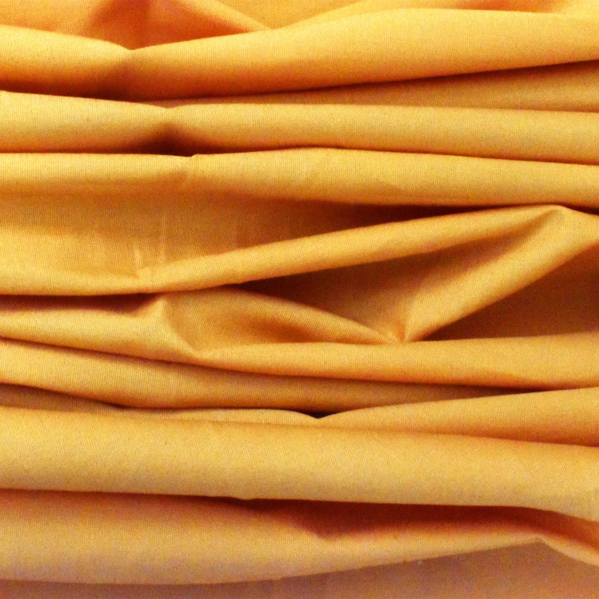 Yellow-Orange Poplin Stretch Woven Fabric