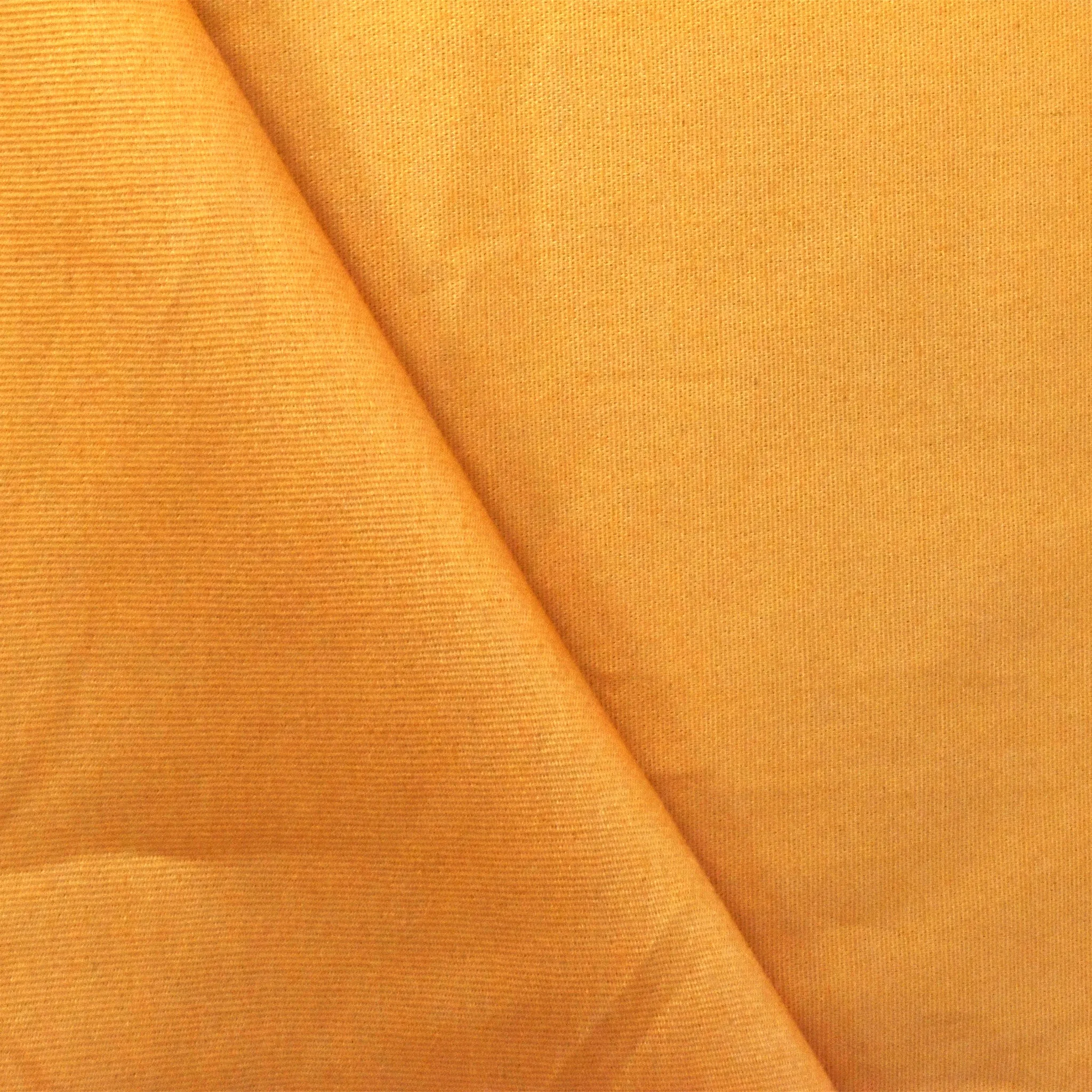 Yellow-Orange Poplin Stretch Woven Fabric